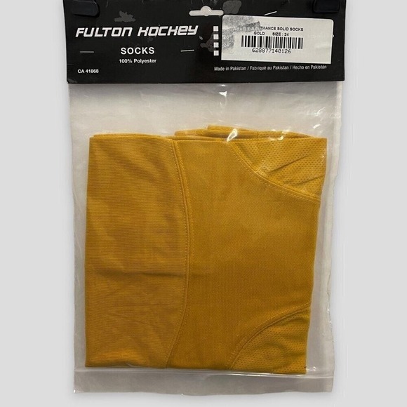 Fulton JUNIOR‎ 24" performance solid hockey socks gold - Picture 1 of 2